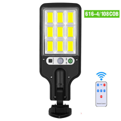 TJ-AW616-4 solar wall light with remote control; original supplier label retained